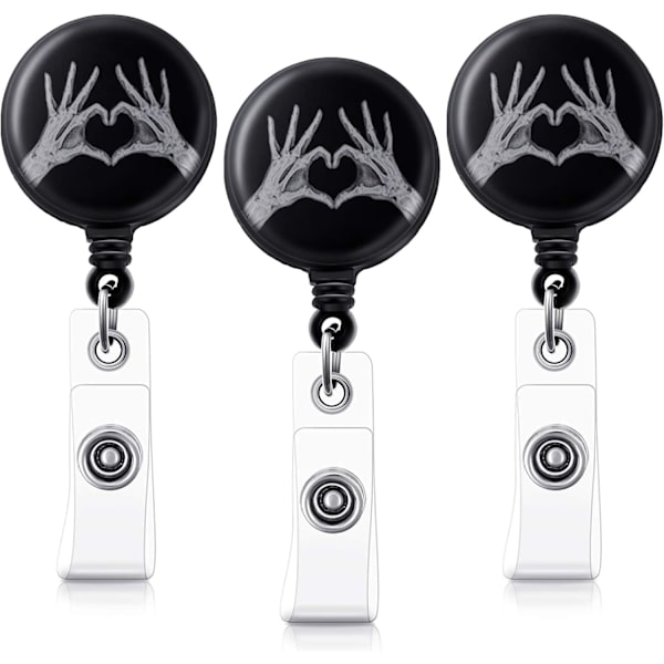 3 st Röntgenmärkesrulle Retractable Hands Röntgenhjärta Sjuksköterska Namn