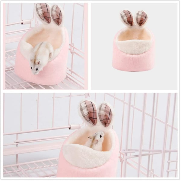 2PCS Hamster Mini Säng, Varm Liten Husdjur Djur Hus Sängkläder, Mysig Bo