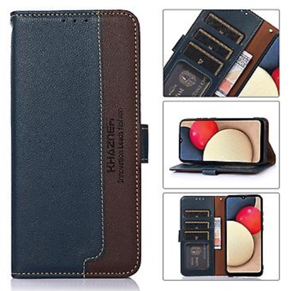Litchi Textur RFID PU-fodral för OnePlus Ace / 10R Blue