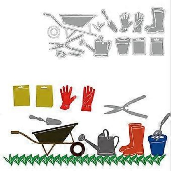 Vattenkanna Metall Skärande Dies Stenciler för DIY Scrapbooking Dekorativ Prägling Papperskort Mall Dekor Stansar