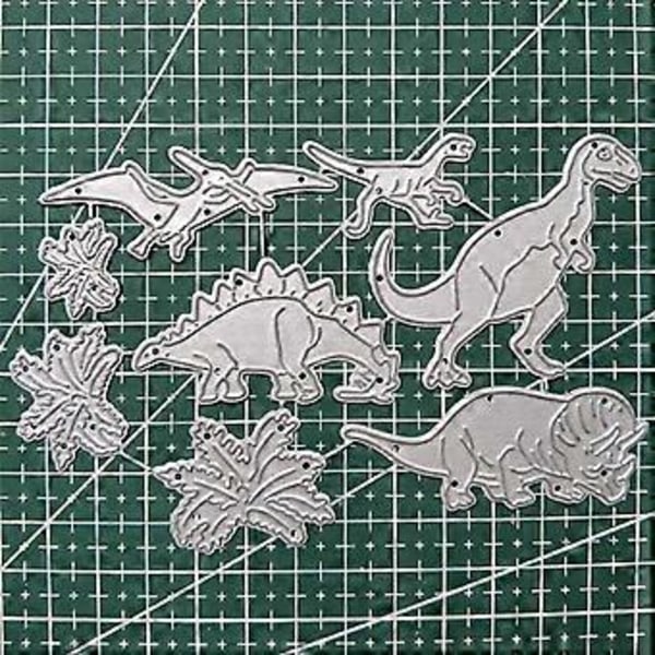 Dinosaur Metal Skærestencils DIY Scrapbooking Album Papirkort Skabelon Form Prægning Dekoration