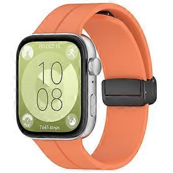 Til Huawei Watch Fit 3 Silikone Urrem med Magnetisk Foldespænde Style C