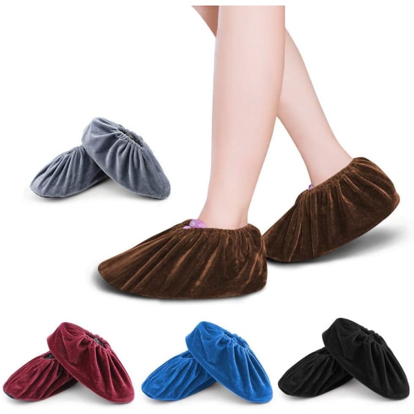 5 Pairs Washable Overshoes Reusable Anti-Slip Shoe Cover Non-Slip