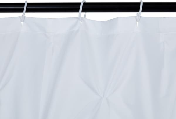 Hvit dusjforheng - 183x183cm - Waffle-vev, Polyester