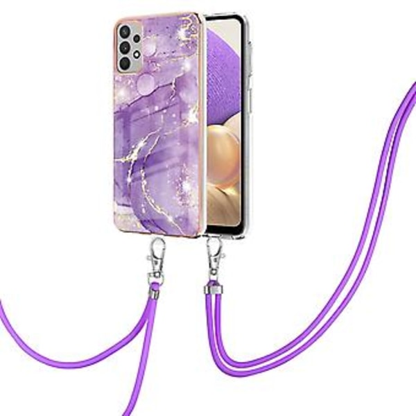 Marmor IMD TPU Mobilskal För Samsung Galaxy A33 5G Purple 002