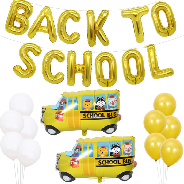 Stort sæt tilbage til skolen balloner - Pakke med 24 - Tilbage til skolen