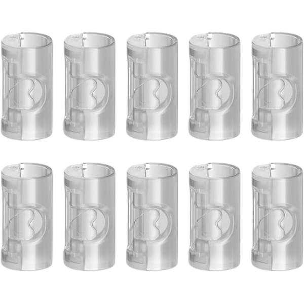 (Transparent) Lakanfästen, 10 st Cylindriska halkfria plast