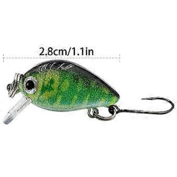 Vevbete Fiskedrag, 2,8 cm Bioniska Fiskedrag, Hårda Beten Toppvattenbeten Öring Abborre Fiskedrag