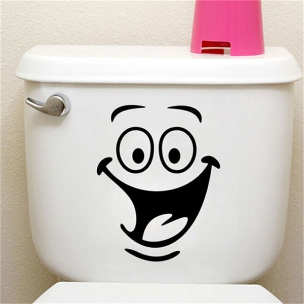 1 st rolig ansikte WC toalett dekal väggmålning konstdekor rolig badrum