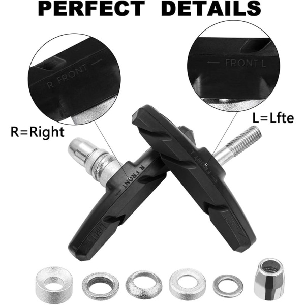 Sett med 4 V-bremser for sykkelbremsekaliper 70 MM sykkel/MTB/VTC brems