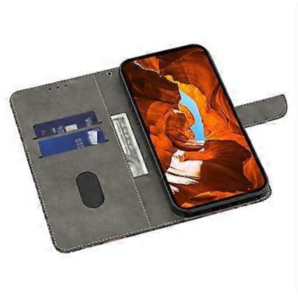 Læderetui med mønstertryk, pung, stativ og flip-cover til Samsung Galaxy S25 Edge Liquid
