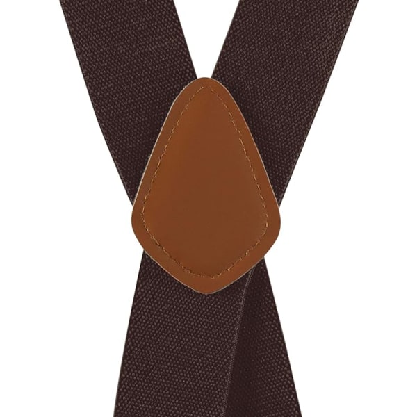Modemode Justerbara Hängslen för Män 120cmx3.5cm X-form med Met