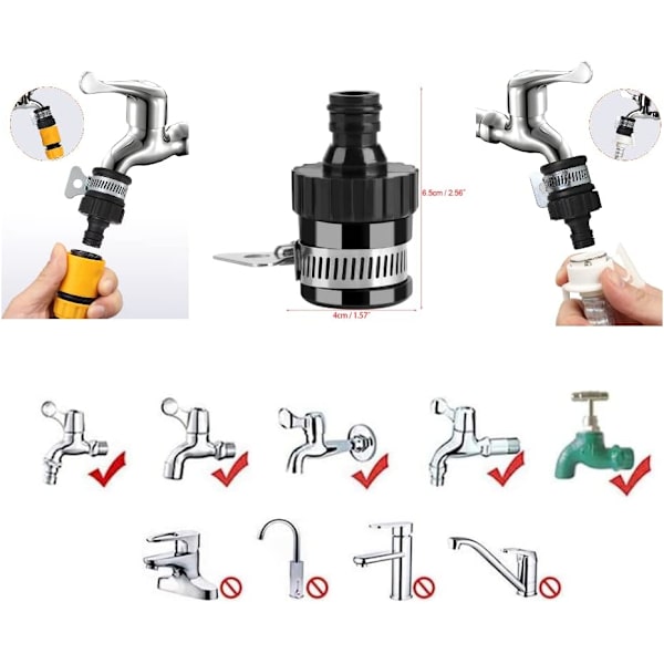 Hanetilbehør, hane adapter, havehane slange adapter fo