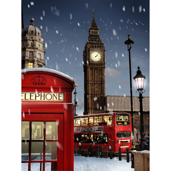 30x40cm 5D DIY Diamantmålning Full, Vinter Slott Serie#D, DIY Diamant Strass