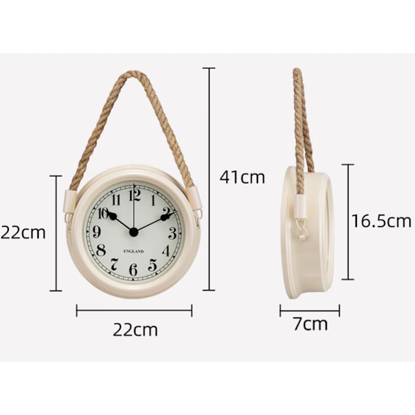 Lifestyle Morloge Väggklocka（22cm,Blå）, Tennklocka, Dekorativ W