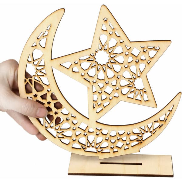 Eid Mubarak Træ DIY Måne Hjem Dekoration