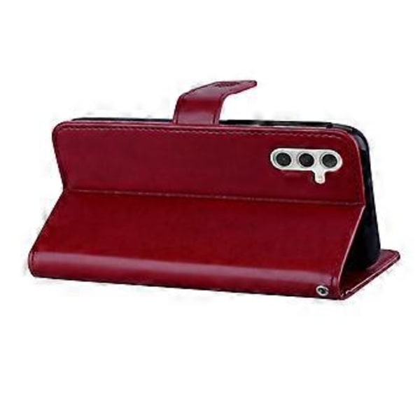 Til Samsung Galaxy S24 FE Wallet Case Ugle Blomst Præget Rhinestone Læder Cover Style A