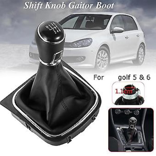 5 Gear Bil Gearknop Støvtæt Cover Til Golf 5 Mk5 R32 Golf 6 Mk6 Pu Læder Gearknop Gaitor Cover