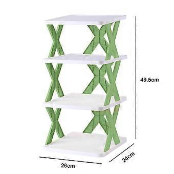 Skohylde Nem Installation Gratis DIY Kombination Stabelbar Pladsbesparende Udhulet Opbevaring Fantastisk Blue Four Layer