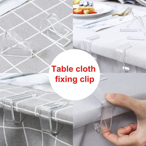 24 stycken plastduksklämmor, duksklämmor, transparenta