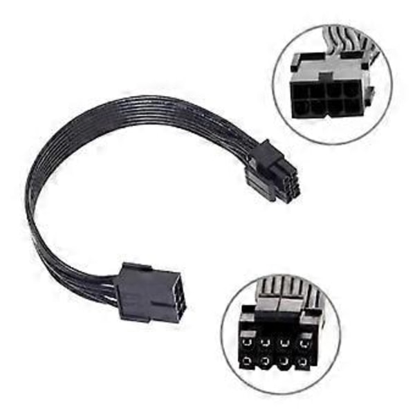 Emolevyn CPU 8-nastainen jatkojohto 8P - 4+4P jatkokaapeli 18AWG musta litteä kaapeli 20/30/50cm 30cm