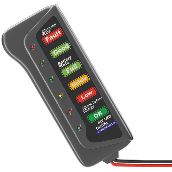 12V batteritester LED-lys Bilbatteritester 12v Generator B