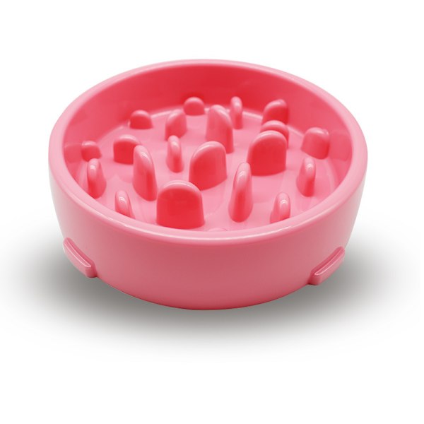 1 stk (pink) Langsom Foder Skål til Hunde, Langsom Foder Skål, Anti Gl