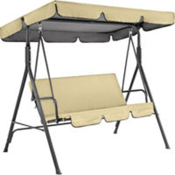 beige-210D Vaihtokatos puutarhakeinuun, keinukatokseen ulkoilmaan