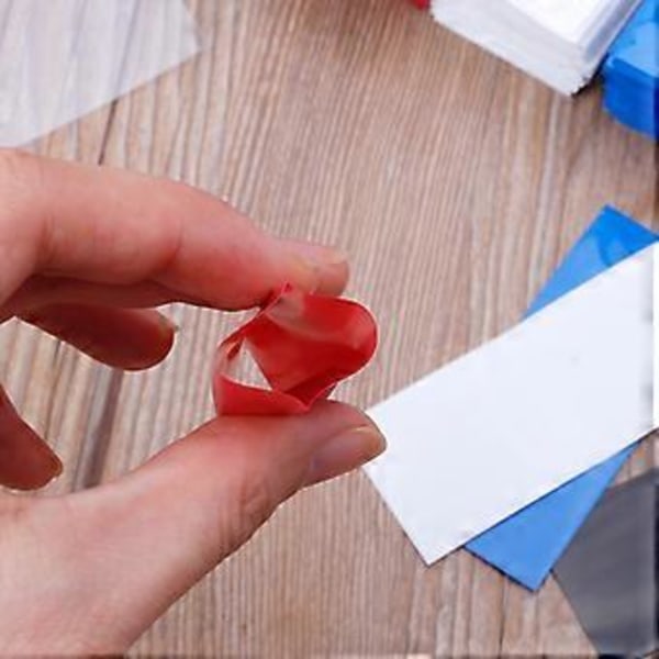 100 st Batterikrympfilm Platt Bredd PVC Värmekrympande Rörhylsa Sorterad Kit Batteriomslag för 18650 Litiumbatteri röd red
