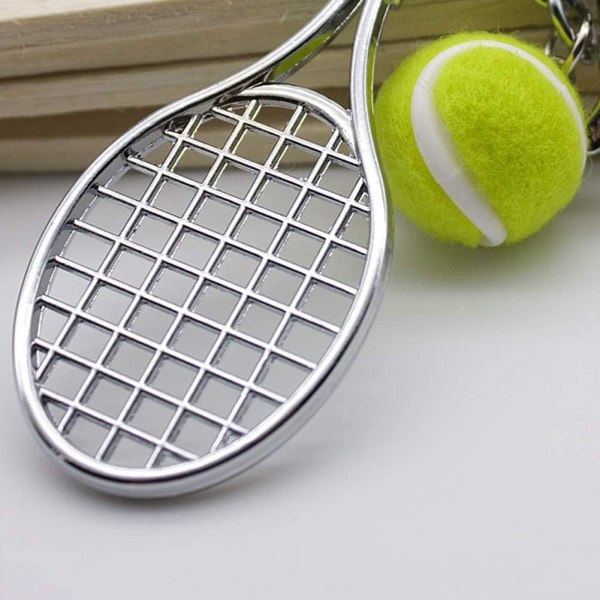 Tennisracket Nyckelring, Metall Nyckelring Kreativ Nyckelring Sport Ke