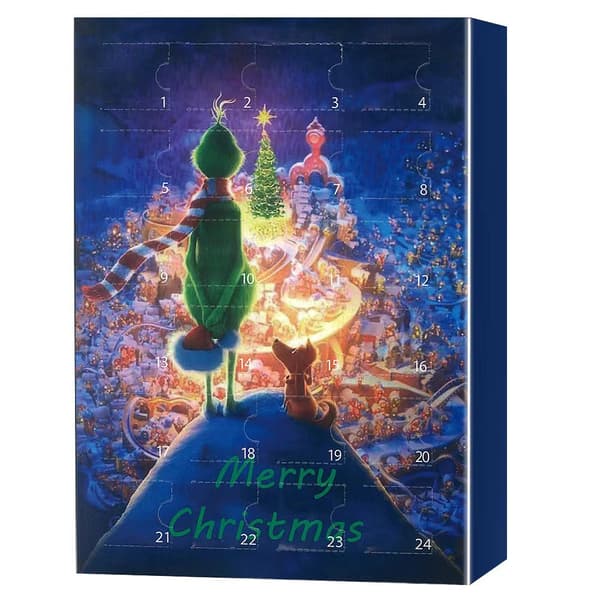 Julekalender 24 stk. Blind Box Barnegaver - Grinch Style A