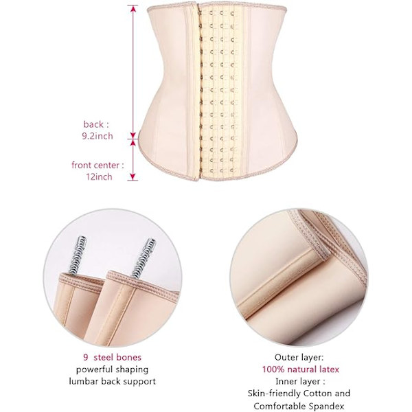 Taljetræner til kvinder Latex Underbust Waist Corsets Cincher Ho