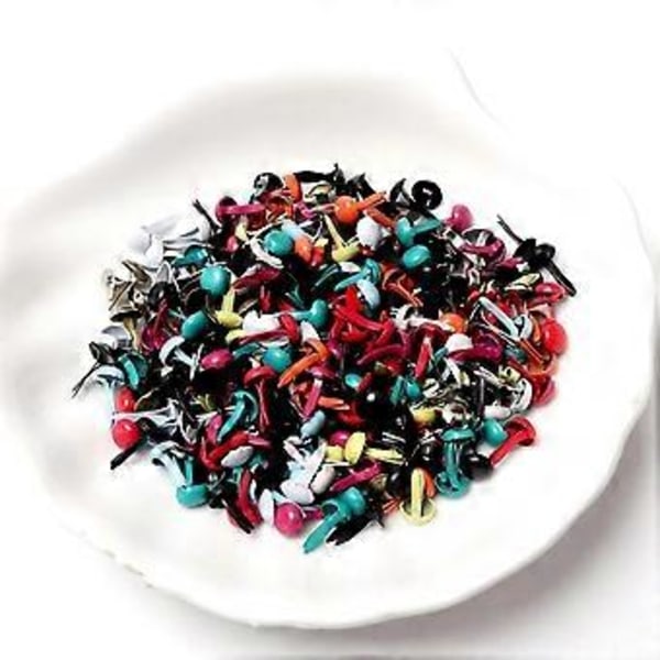 200 stk. Mini Brads Papirclips Dekorative Stempler til Scrapbogsmaterialer ( )