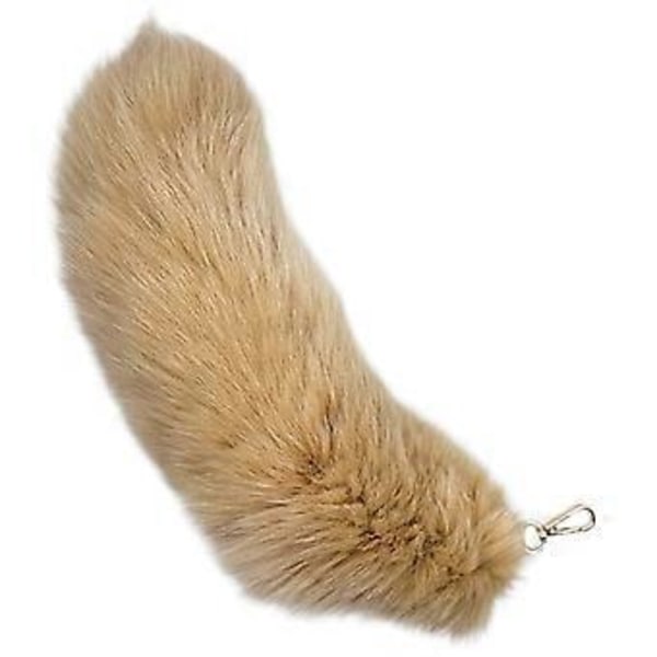 Plys Cosplay Legetøj Lang Hale Nøglering Dyrehalesform Bløde Nøgleringe Farverig Håndtaske Dekoration Nøglevedhæng Nøglering Charm Khaki Khaki