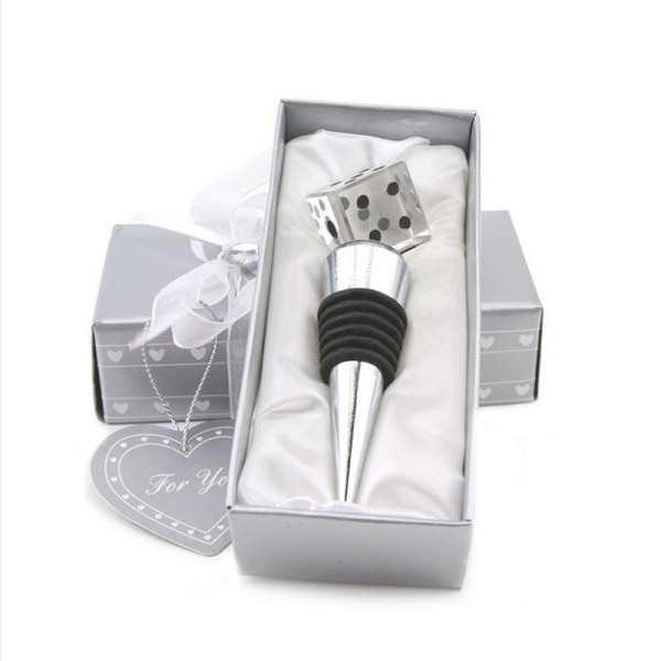 Wine Stopper Creative Wine Stoppers Crystal Dice Design Alloy Bot