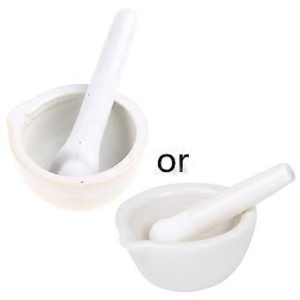 Morter og Støder Sæt Porcelæn Krydderier Urte Knusning Knuseskål Sæt Tilbehør til Hvidløg Krydderier Knusning Urter Hvid