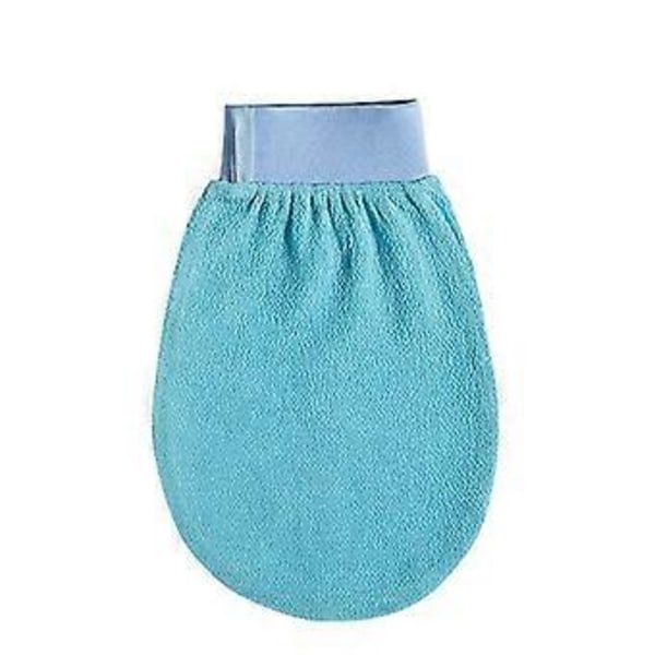 Hudeksfolierende handske, badehansker, grove sandbadehåndklæder, brusehansker Blue