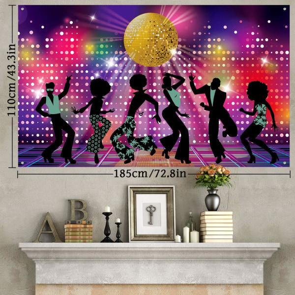 Disco-juhlatarvikkeet, suuri kangas 70-luvun 80-luvun 90-luvun disco