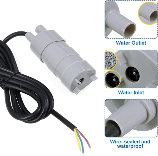 Dränkbar Vattenpump, 12V 840L/H Dränkbar Vattenpump, för Husbil