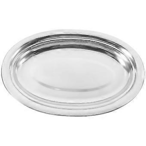 Oval Serveringsfat Rustfritt Stål Fat Mat Serveringsfat Husholdnings Snackfat