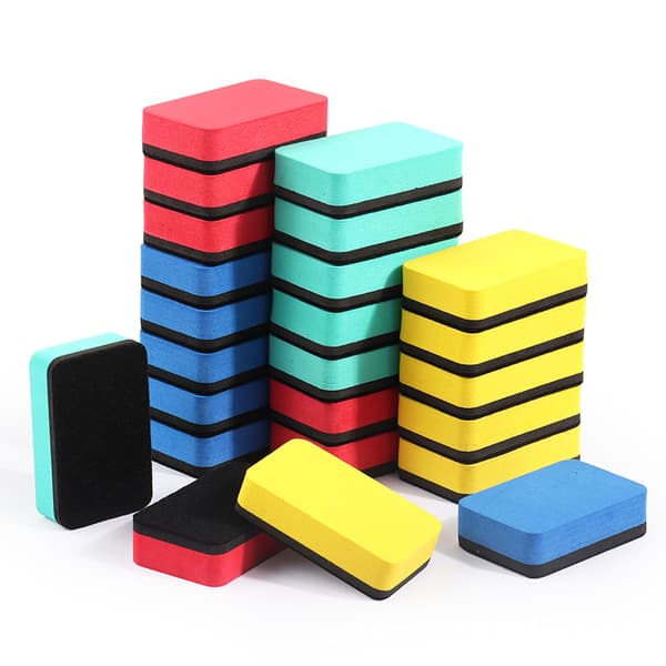10-pack Rektangulär Magnetisk Whiteboard Radergummi - Gul