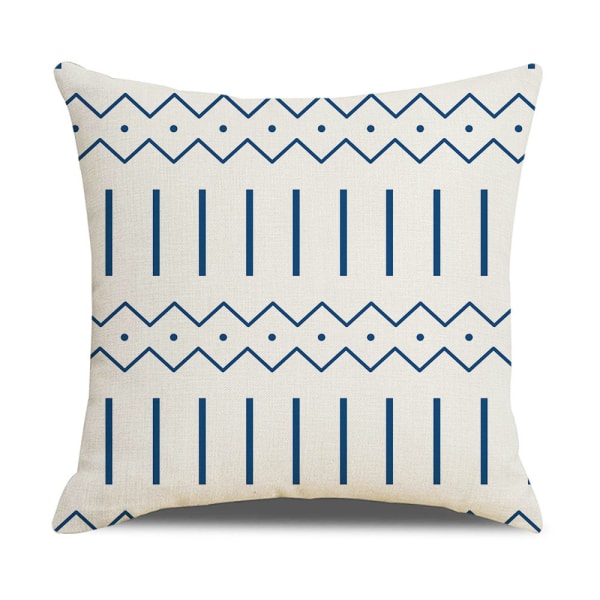 Set of 4 Cushion Cover 45 x 45 cm Decorative Geometric Pattern Pi