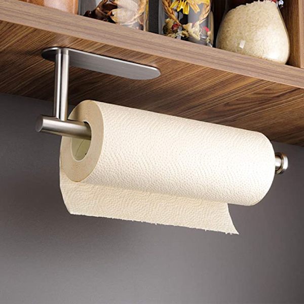 Keittiöpaperiteline Ruostumaton Paperipyyheteline Hopea 35.1 x 10