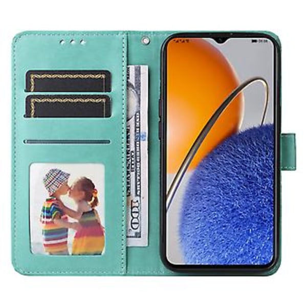 Solros Läder Telefonfodral För Huawei nova Y61 Green