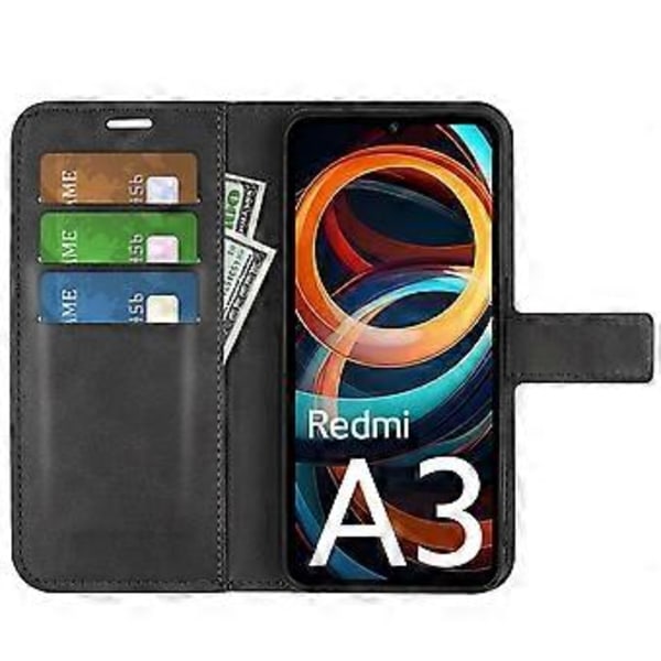 PU Læder Etui med Magnetlukning og Pung til Xiaomi Redmi A3/Poco C61 4G Style A