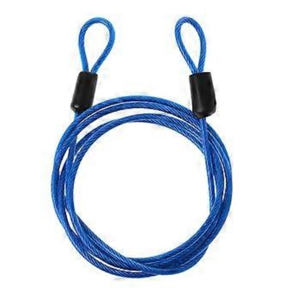 Cykellås Ståltrådskabel 1m Säkerhetsslinga Cykelskydd Stöldskydd Blå Blue
