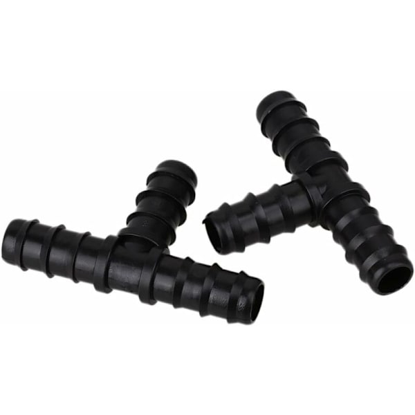 20 kpl PE16 Barb Drip Tee -liittimet musta puutarhaholkki: 16mm
