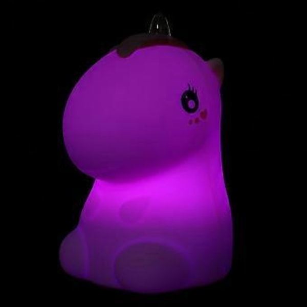 USB-laddande enhörningar form LED-lampa färgglad nattlampa för hem sovrum inomhus rosa