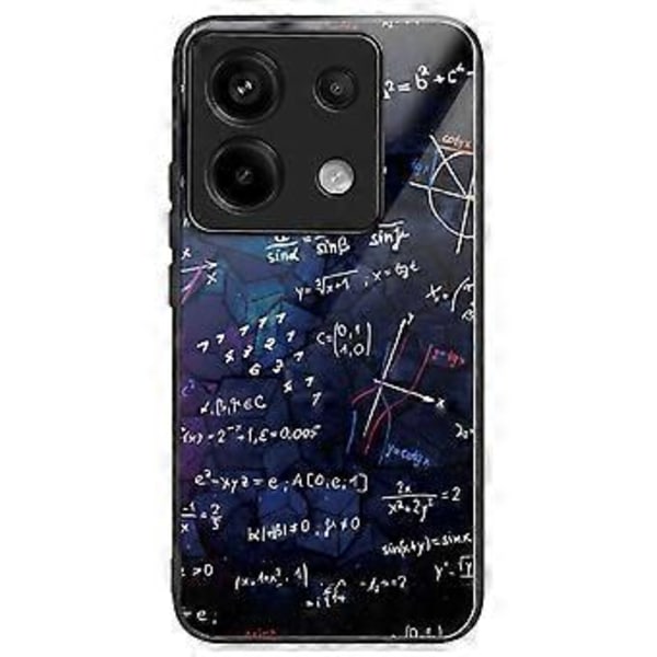 Skal för Xiaomi Redmi Note 13 Pro 5G/Poco X6 5G Härdat Glas+TPU Mönstertryck Baksida Telefonskal Style H