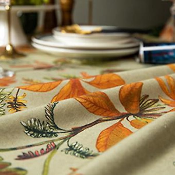 Duker Sixties Retro Blomster Vaskbar Mikrofiber Duk Dekorativ Bordduk For Feriefest Kjøkken Bryllup Og Spesielle Anledninger
